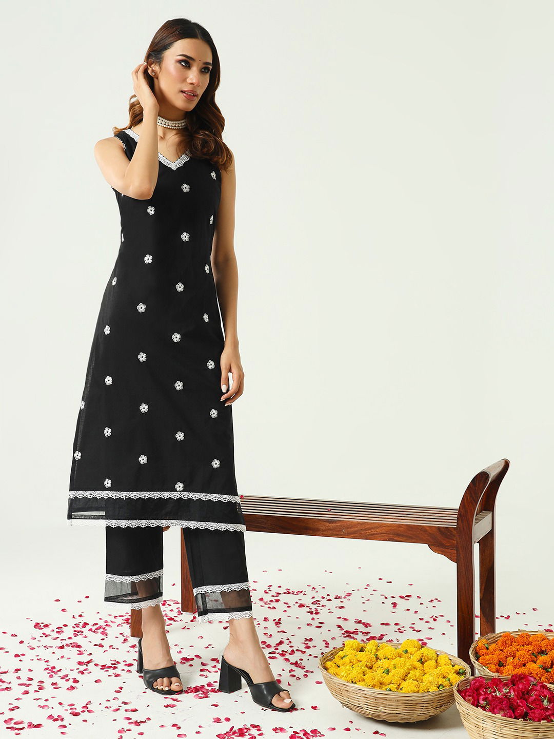 Black SET0153 Fiorra Raksha Bandhan Special Kurti With Bottom Dupatta Wholesale Price In Surat